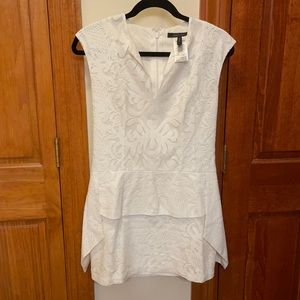 White BCBGMaxAzria lace peplum dress